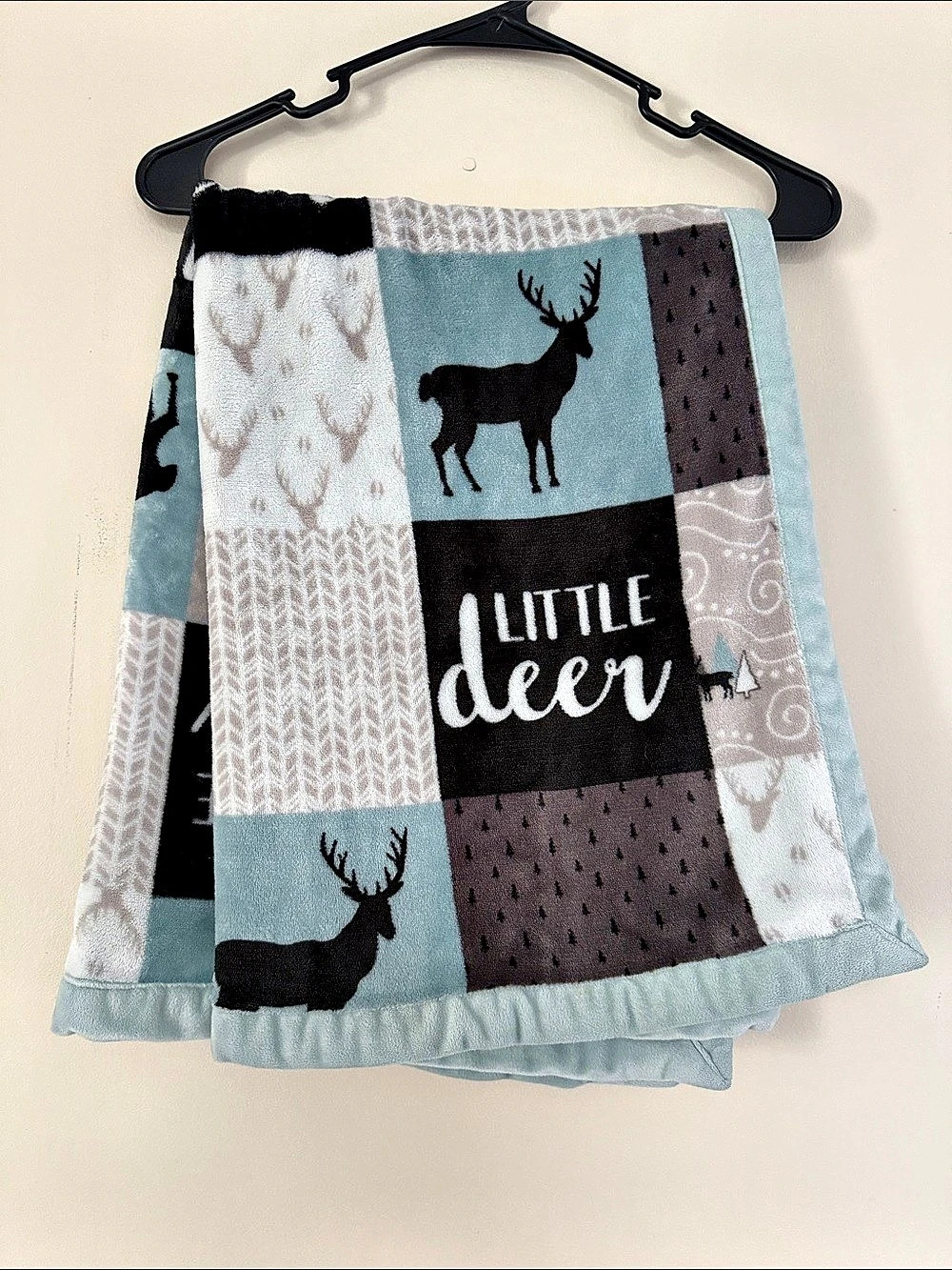 Deer Patchwork Baby Footed Pajamas